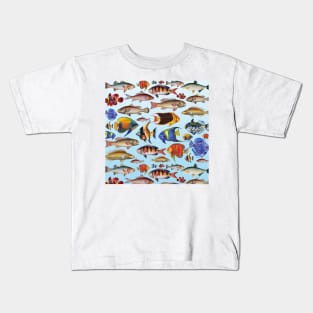 Colorful fish in the ocean Kids T-Shirt